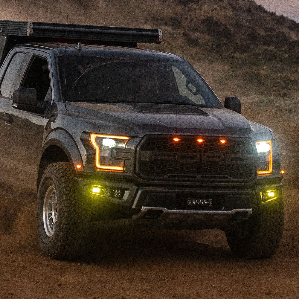 Baja Designs Fog Pocket Light Kit S2 SAE / Pro Series Multi Pattern Baja Amber Lens For Ford F-150 Raptor 2017-2020 448177