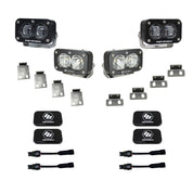 Baja Designs Fog Pocket Light Kit S2 SAE Sport Series Multi Pattern Clear Lens 448180