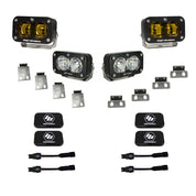 Baja Designs Fog Pocket Light Kit S2 SAE / Pro Series Multi Pattern Baja Amber Lens 448183