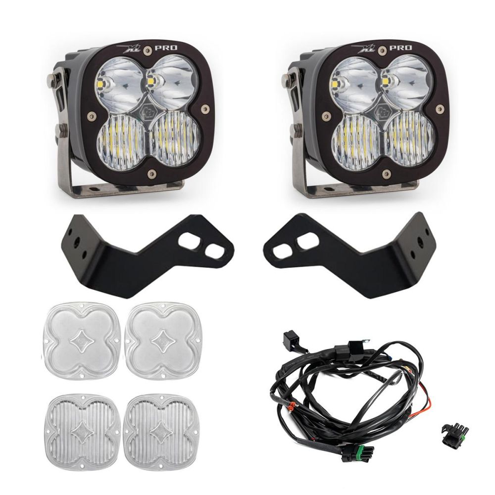 Baja Designs A-Pillar Light Kit Pair XL Pro Series Driving/Combo Pattern Clear Lens For Can-Am Maverick R 2024 448188