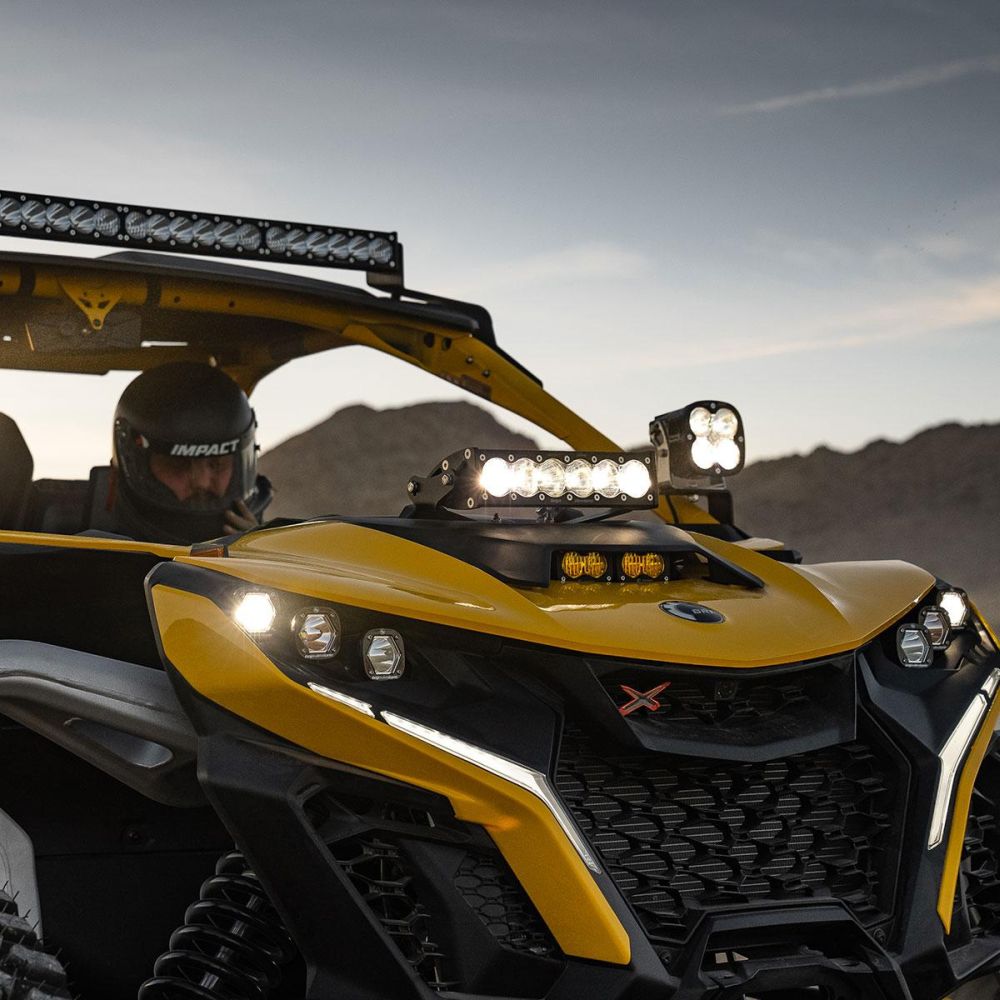 Baja Designs Shock Tower Light Kit 10 inch OnX6+ Series Driving/Combo Pattern Clear Lens For Can-Am Maverick R 2024 448192