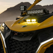 Baja Designs Hood Mount Light Kit S2 Pro Series Wide Cornering Pattern Baja Amber Lens For Can-Am Maverick R 2024 448208