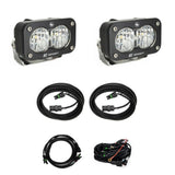 Kit de luces de marcha atrás Baja Designs, par, serie S2 Sport, doble, patrón de curvas amplio, lente transparente 448209