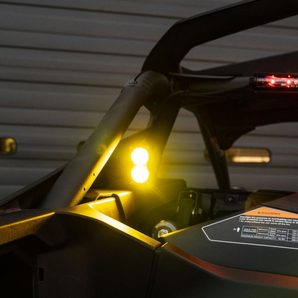 Baja Designs Add On Light Kit S2 Sport Series Work/Scene Pattern Baja Amber Lens For Can-Am Maverick R 2024 448223
