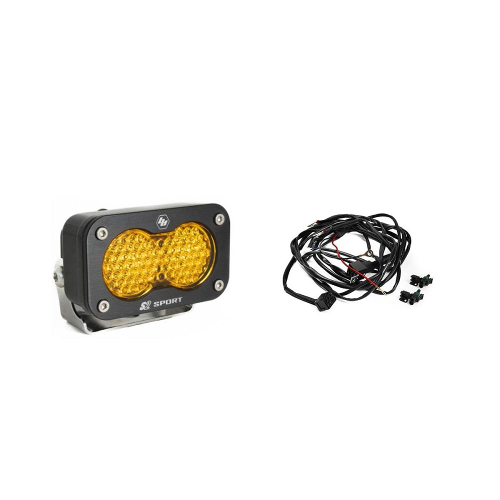 Baja Designs Add On Light Kit S2 Sport Series Work/Scene Pattern Baja Amber Lens For Can-Am Maverick R 2024 448223