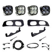 Baja Designs Fog Pocket Light Kit Dual Squadron Sport Series SAE Pattern Clear Lens Upfitter Wiring 448225UP