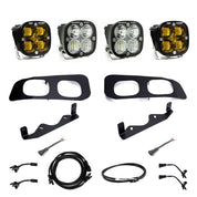Baja Designs Fog Pocket Light Kit Dual Squadron Sport Series SAE Pattern Baja Amber Lens Upfitter Wiring 448226UP