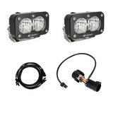 Kit de luces de marcha atrás Baja Designs Dual S2 Sport Series con patrón de curvas amplio y lente transparente 448231