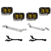 Baja Designs Fog Light Kit S2 SAE Series Spot Pattern Baja Amber Lens 448240