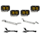 Baja Designs Fog Light Kit S2 SAE Series Spot Pattern Baja Amber Lens 448240