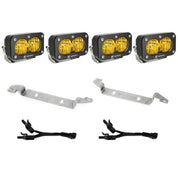Baja Designs Fog Pocket Light Kit Dual S2 Sport Series Wide Cornering Pattern Baja Amber Lens 448259