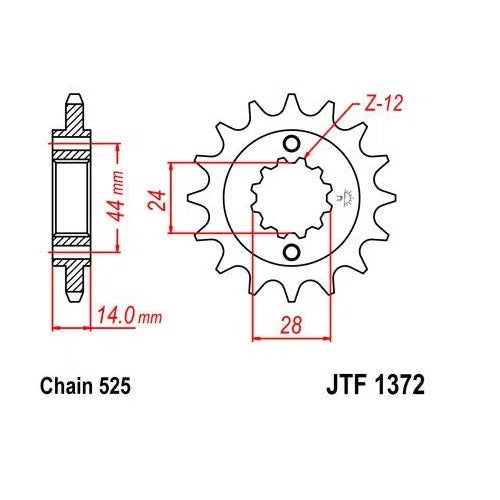 Steel Front Sprocket 17T for Street HONDA VT750 Shadow Spirit 2001-2007