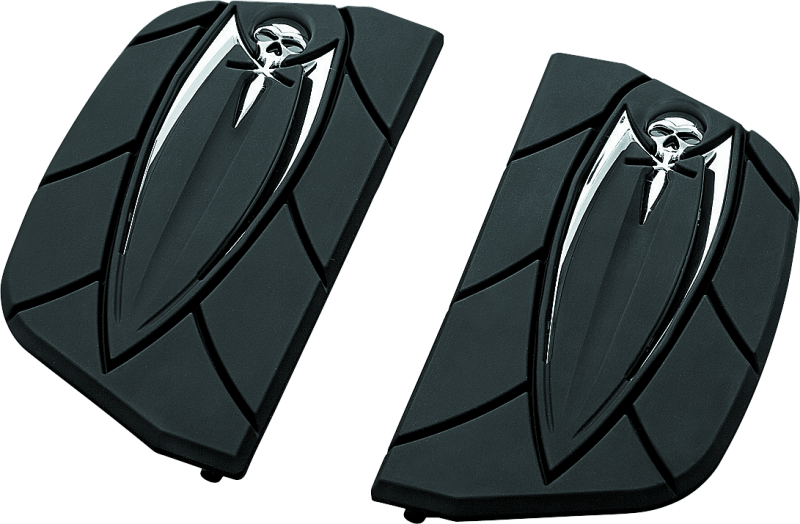 Kuryakyn Black Zombie Passenger Board Covers For D-Shaped Board Kit 4572