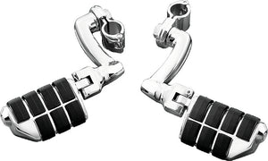 Kuryakyn Chrome Longhorn Offset Dually ISO Pegs With 1-1/4in Clamp 4575