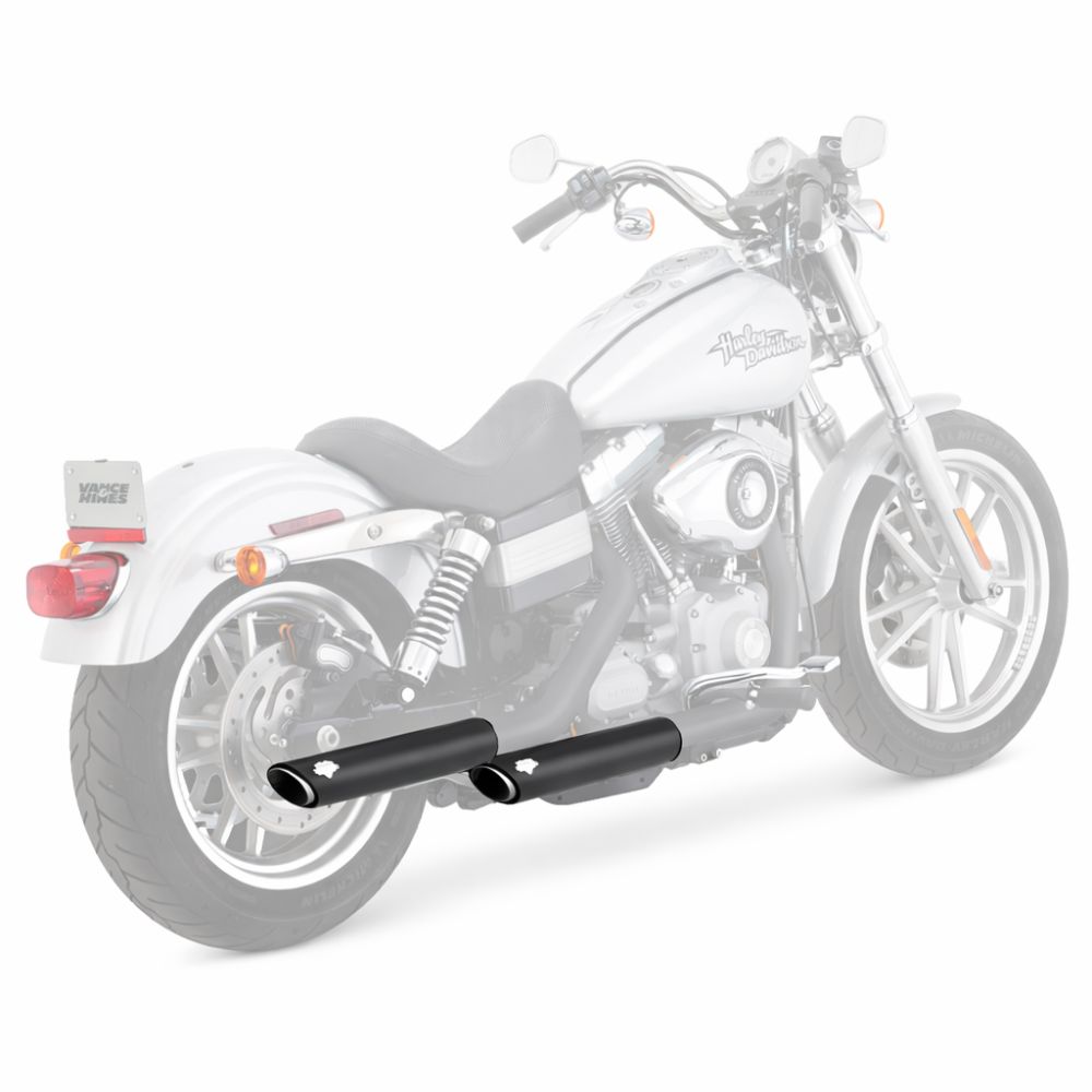 Vance & Hines Twin Slash 3in 1-1 Slip-On Exhaust Black 46337