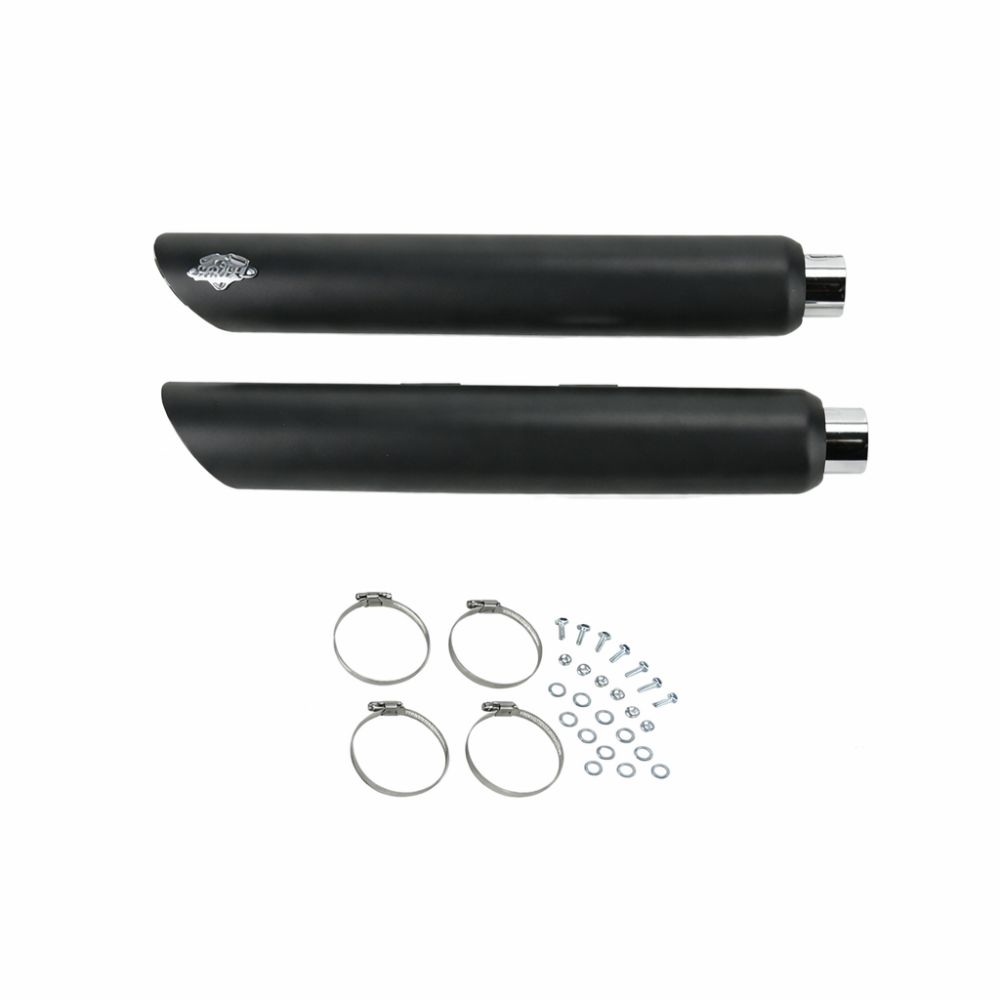 Vance & Hines Twin Slash 3in 2-2 Slip-On Exhaust Black 46343
