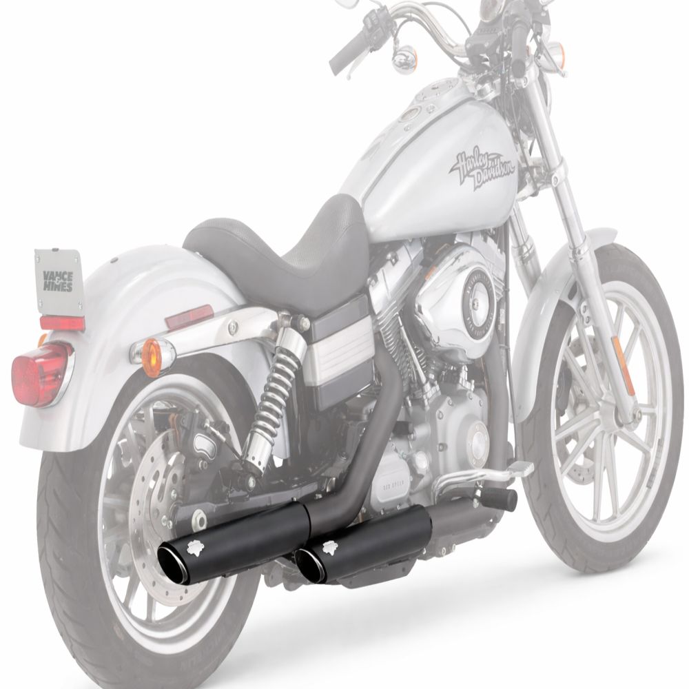 Vance & Hines Twin Slash 3in 2-2 Slip-On Exhaust Black 46838