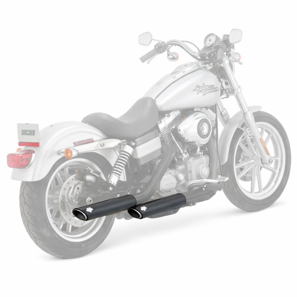 Vance & Hines Twin Slash 3in 2-2 Slip-On Exhaust Black 46842
