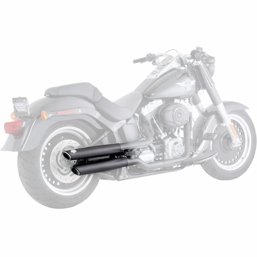 Vance & Hines Twin Slash 3in 2-2 Slip-On Exhaust Black 46844