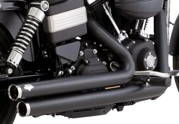 Vance & Hines Big Shots Staggered 2-2 Full Exhaust System Matte Black 47958