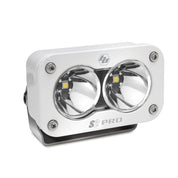 Baja Designs Auxiliary LED Light Pod Each White Frame S2 Pro Series Spot Pattern Clear Lens Universal 480001WT
