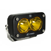 Baja Designs Auxiliary LED Light Pod Each Black Case S2 Pro Series Spot Pattern Baja Amber Lens Universal 480011