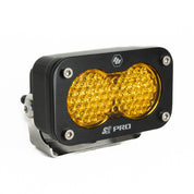 Baja Designs Auxiliary LED Light Pod Each Black Case S2 Pro Series Work/Scene Pattern Baja Amber Lens Universal 480016