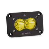 Baja Designs Auxiliary LED Light Pod Each Black Flush Mount S2 Pro Series Spot Pattern Baja Amber Lens Universal 481011