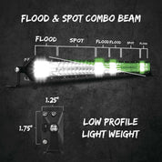XK Glow 2-in-1 LED Light Bar Black 20" - XK063020