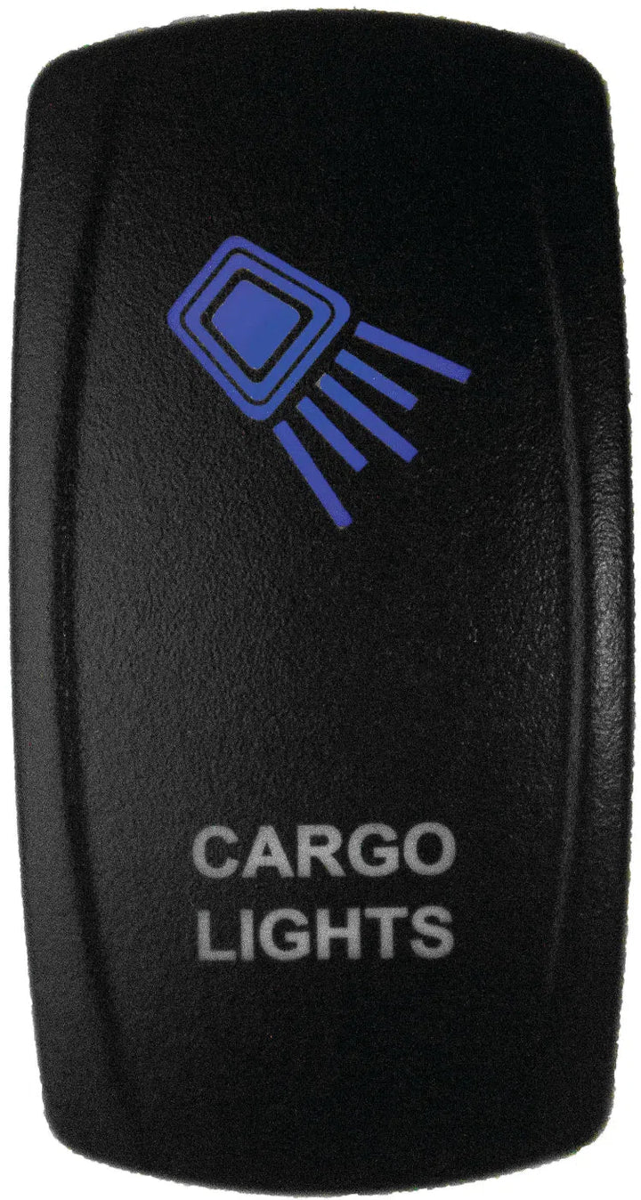 DragonFire Racing Laser-Etched Dual LED Switch - Cargo Light - Blue - 04-0095