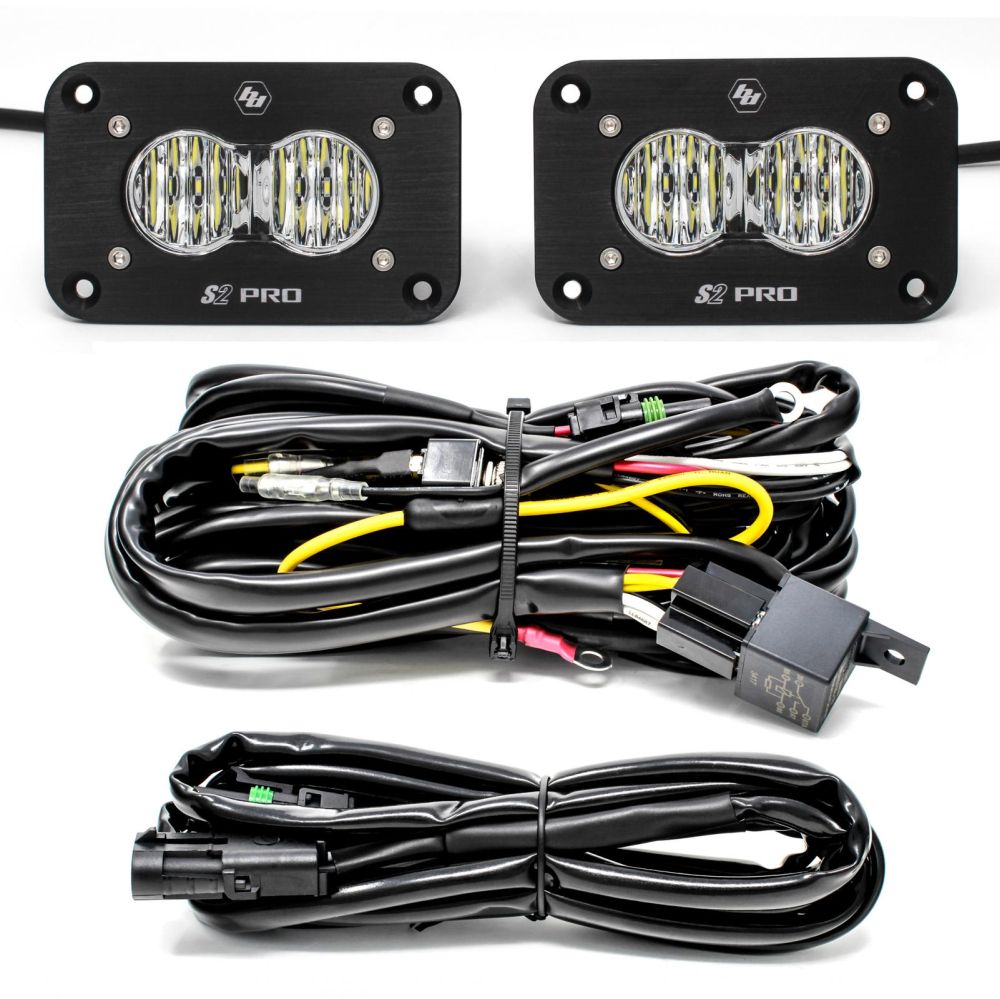 Baja Designs Reverse Light Kit Flush Mount S2 Series Wide Cornering Pattern Clear Lens Universal 487807