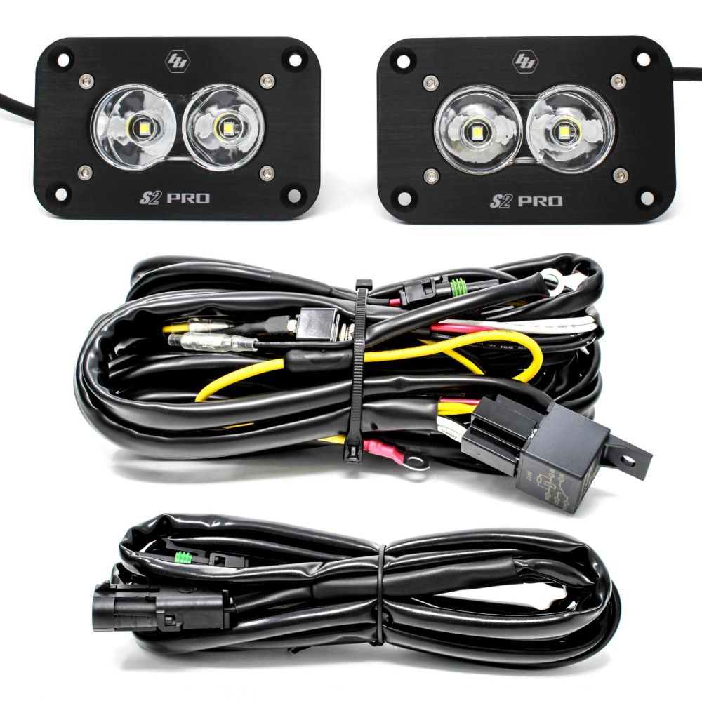 Baja Designs Reverse Light Kit Flush Mount S2 Series Work/Scene Pattern Clear Lens Universal 487808