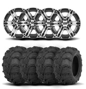ITP SS212 14" Machined Black Wheels And Mud Lite Tires [27x12-14]