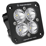 Baja Designs Auxiliary LED Light Pod Each Black Angle Flush Mount Squadron Pro Series Spot Pattern Clear Lens Universal 491001