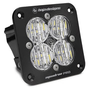 Baja Designs Auxiliary LED Light Pod Each Black Angle Flush Mount Squadron Pro Series Wide Cornering Pattern Clear Lens Universal 491005