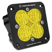 Baja Designs Auxiliary LED Light Pod Each Black Angle Flush Mount Squadron Pro Series Work/Scene Pattern Baja Amber Lens Universal 491015