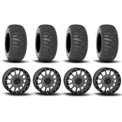 System 3 SB-5 Beadlock Gun Metal Grey 15" Wheels And SS360 Sand/Snow Tires [31x10-15] ,[31x12-15]
