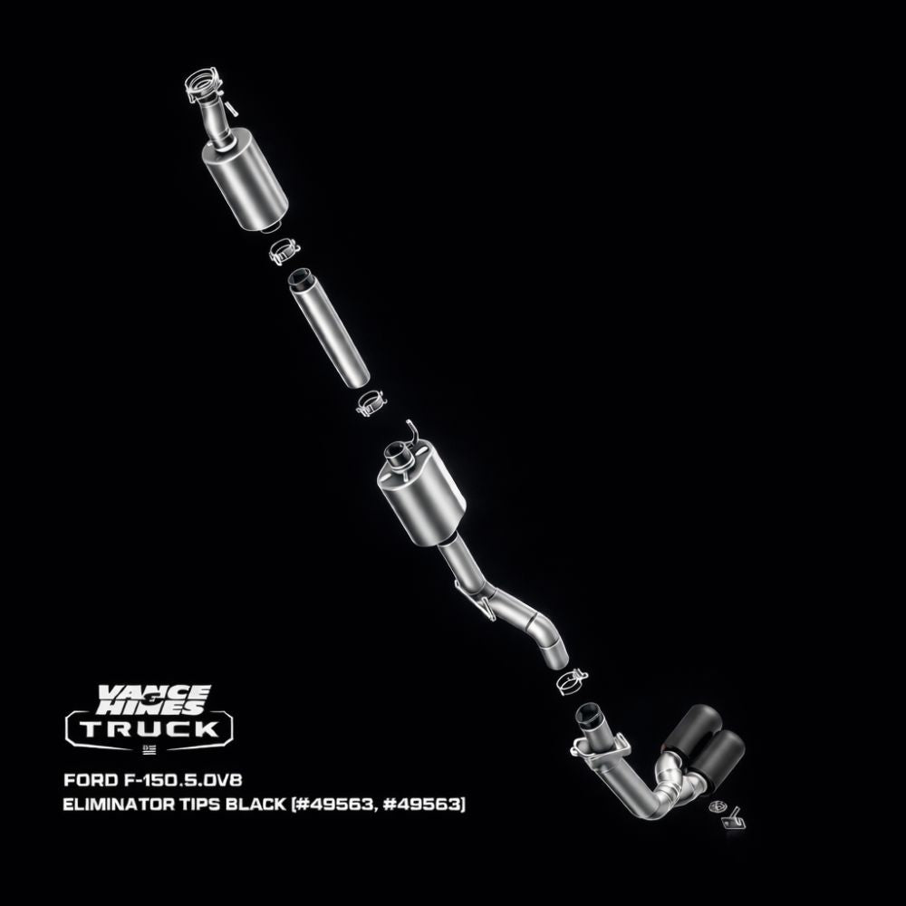 Vance & Hines HoleShot Eliminator Cat-Back Dual-Tip Exhaust Black 49663