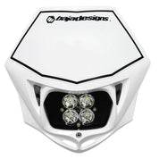 Baja Designs Headlight Kit White Shell Squadron Pro Series Spot Pattern Clear Lens Universal 497001WT