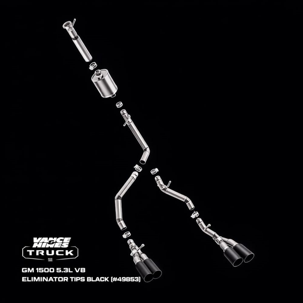 Vance & Hines HoleShot Eliminator Cat-Back Dual-Tip Exhaust Black 49853