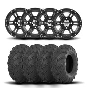 ITP SS212 12" Matte Black Wheels And Mud Lite Tires [25x8-12]