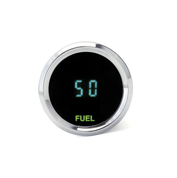 Dakota Digital Universal Round Fuel Level Gauge 0-99% Teal Display ODYR-06-1 New