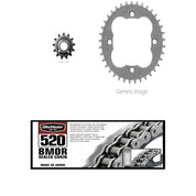 520 BMOR Chain, Front & Rear Steel Sprocket Kit for HONDA TRX450ER 2006-2014