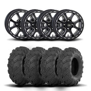 ITP Tsunami 14" Matte Black Wheels And Mud Lite Tires [30x10-14]