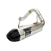 Big Gun EXO Brushed Aluminum Dual Full Exhaust System With Black End Tip For Yamaha Raptor 700 R
