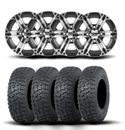 ITP SS212 14" Machined Black Wheels And Terra Hook Tires [27x9-14]