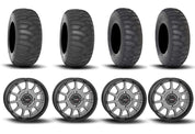 System 3 ST-5 Aluminum Gun Metal Grey 15" Wheels And SS360 Sand/Snow Tires [32x10-15] ,[32x12-15]