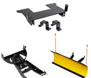 Denali Black UTV Snow Plow Kit For Honda Pioneer 700-4 SXS700M4 2014-2021