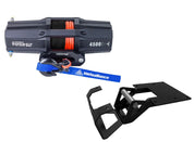 Viper V2 UTV Winch Kit 3500 lb Standard Spool With 40 Feet Red Synthetic Rope With Mount For Polaris Models 2012-2013