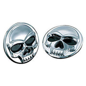 KURYAKYN 2 IN CHROME ZOMBIE MEDALLIONS FOR MACH 2, UNIVERSAL APPLICATION PR 1491
